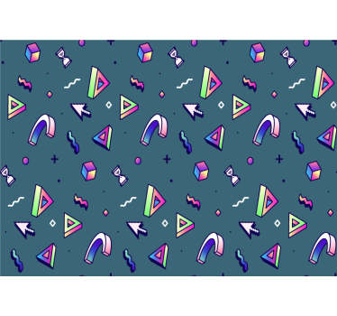 Retro vaporwave objects wall murals for teenage bedrooms - TenStickers