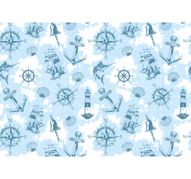 Landscape mural wallpaper marine adventure theme - TenStickers