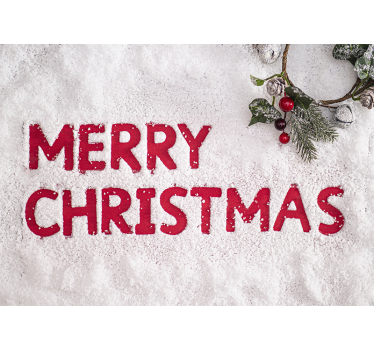 Christmas mural festive snowy greetings - TenStickers