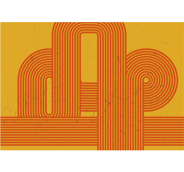70s' style striped abstract mural - TenStickers