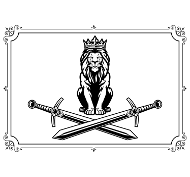 Lion mural majestic lion icon - TenStickers