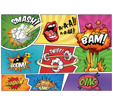 Graffiti wall mural comic book adventure - TenStickers