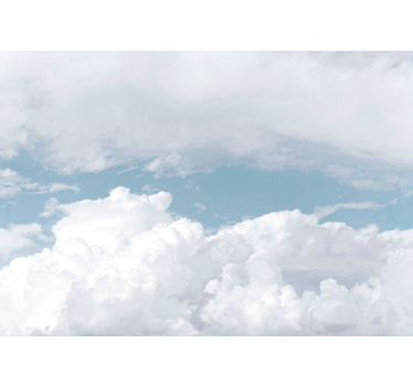 White fluffy clouds Nursery Wall Mural - TenStickers