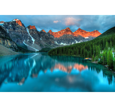 Grand mountain echoes landscape mural wallpaper - TenStickers