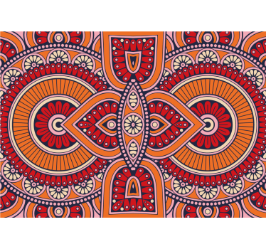 Mandala wall mural with intricate circular designs - TenStickers