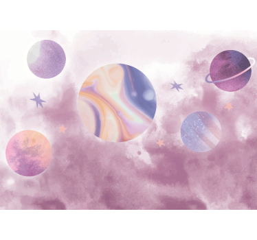 Space mural celestial planetary design - TenStickers