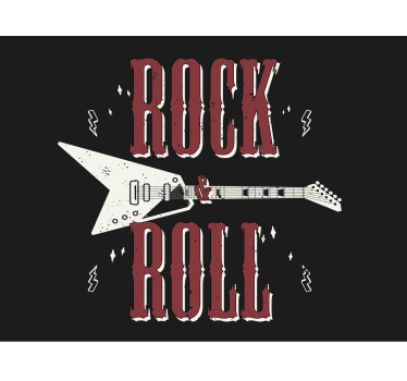 Rock n' Roll with guitar design wall murals for teenage bedrooms - TenStickers