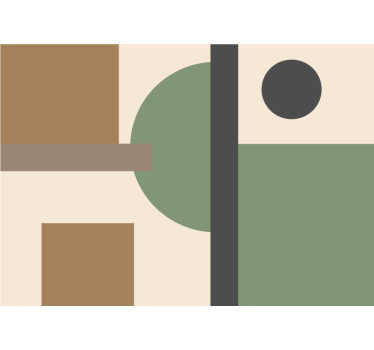 Abstract wall mural geometric shape arrangement - TenStickers