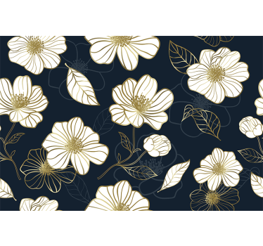 Flower mural graceful botanical design - TenStickers