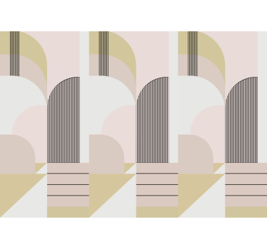 Modern wall mural geometric arch designs - TenStickers