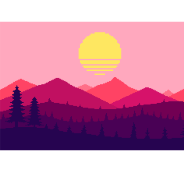 Sunset aesthetic Wall Mural  for teenage bedrooms - TenStickers
