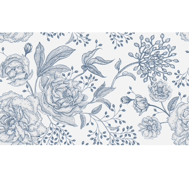 Flower mural botanical arrangement design - TenStickers