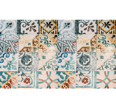 Wall mural intricate tile designs - TenStickers