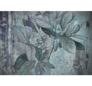 Nature wall mural leafy green sprouts - TenStickers