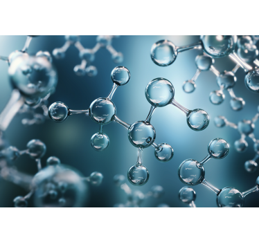 Molecule atom 3d effect mural wallpaper - TenStickers