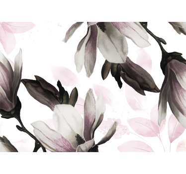 Magnolia wall mural elegant magnolia flowers - TenStickers