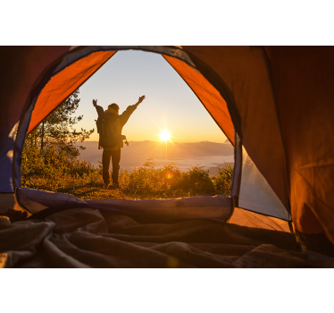 Nature wall mural sunrise adventure delight - TenStickers
