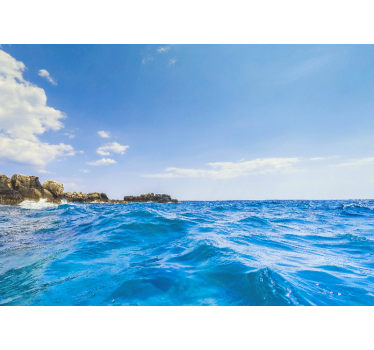 Mediterranean sea blue sky Wallpaper Photo - TenStickers