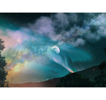 Celestial Moonlight Nebula space mural - TenStickers