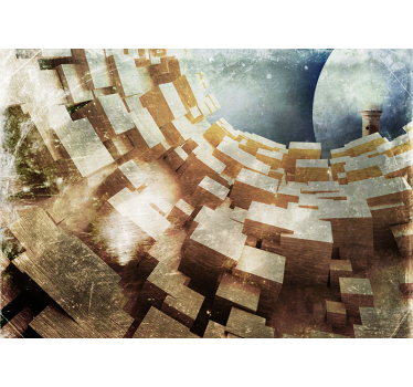 Wooden Tunnel Illusion wood mural - TenStickers
