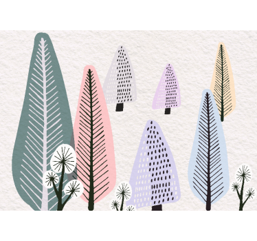Woodland Walz  living room mural - TenStickers