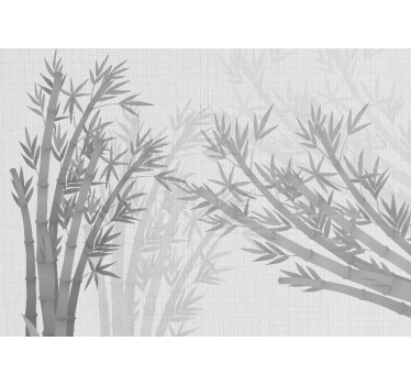 Bamboo wall mural elegant bamboo silhouettes - TenStickers