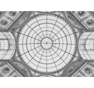 Vintage style glass architecture 3d mural wallpaper - TenStickers