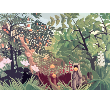 Tropical Vintage Jungle Garden forest mural wallpaper - TenStickers