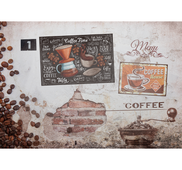 Industrial Cafe & Food Theme 3D vintage mural - TenStickers