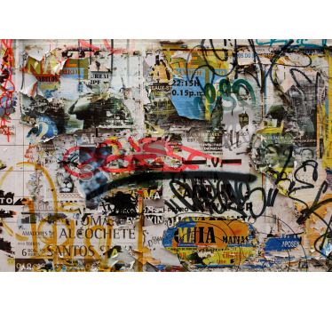 Old Torn Posters painting murals - TenStickers
