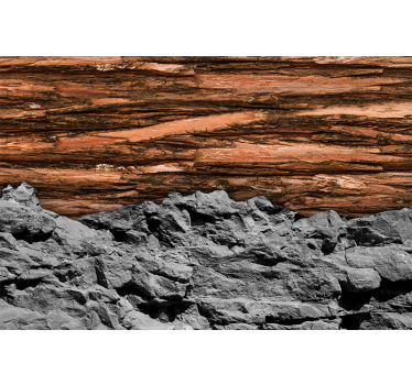 Earthy textured layers mural for living room - TenStickers