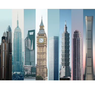 City buildings mural wallpaper - TenStickers