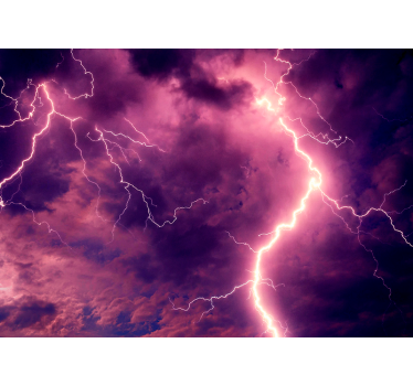 Lightning Sky Wall Mural - TenStickers