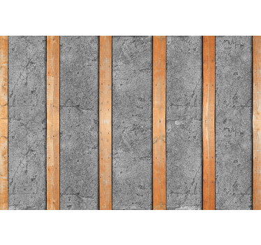 Wooden boards on concrete Mural wall - TenStickers
