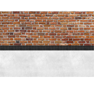 Red brick texture mural  - TenStickers