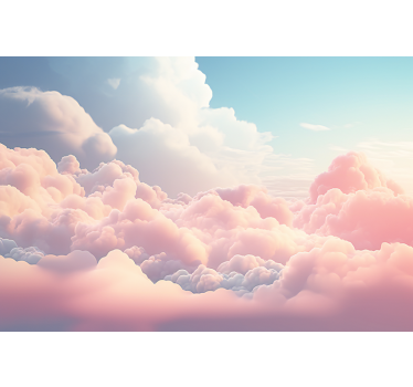 Pink cloud landscape Kids wall mural - TenStickers