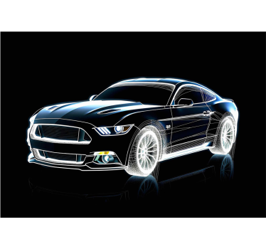Hologram sport car Teenage wall mural - TenStickers