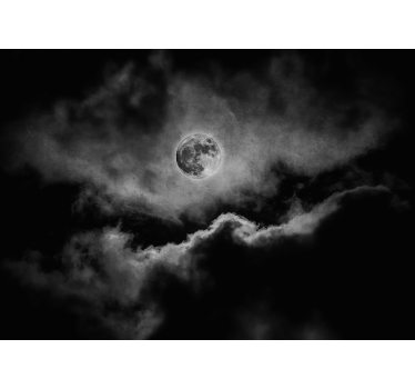 Moon and clouds Marriage wall wallpaper - TenStickers