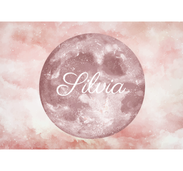 Moon with name Kids wall murals - TenStickers