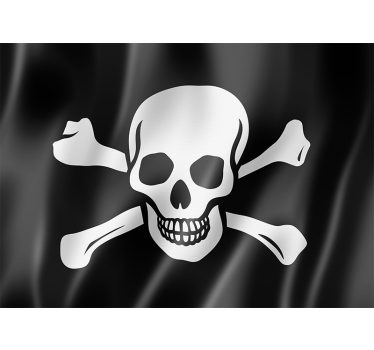 Pirate flag living room wall mural - TenStickers