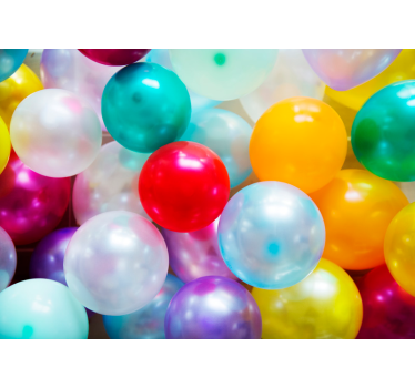 Vibrant Balloon Mosaic children wall mural - TenStickers
