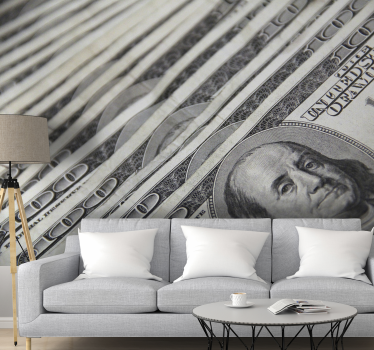 100 Dollars Bank Notes modern wall mural wallpaper - TenStickers