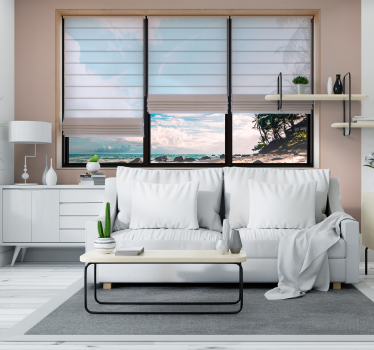 3D Effect Beach Mural Wallpaper - TenStickers