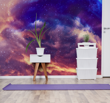 3d Night sky wall mural - TenStickers