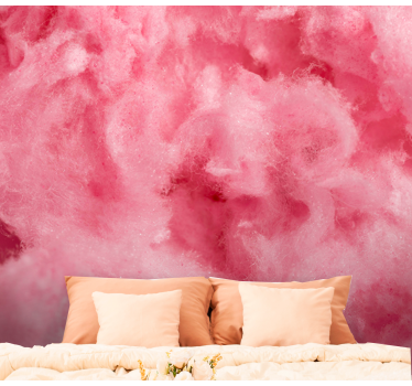 3d realistic cotton candy  Marriage Wallpaper Photo - TenStickers