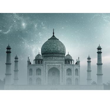 Taj Mahal by night mural wallpaper - TenStickers