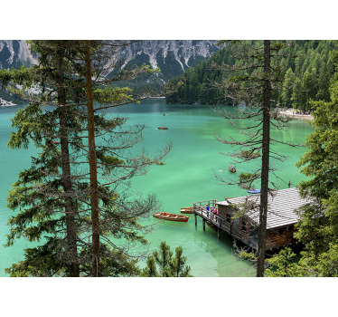 Lake House landscape wall mural - TenStickers