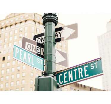 New York Road Sign wall mural - TenStickers