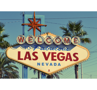 Welcome to Las Vegas lounge mural wallpaper - TenStickers