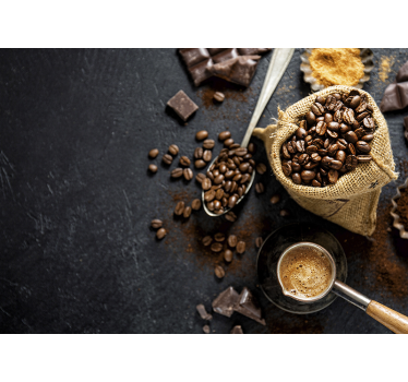 3D coffee beans wall mural - TenStickers